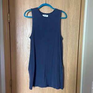 Double Zero Blue Sleeveless Tank Mini Dress